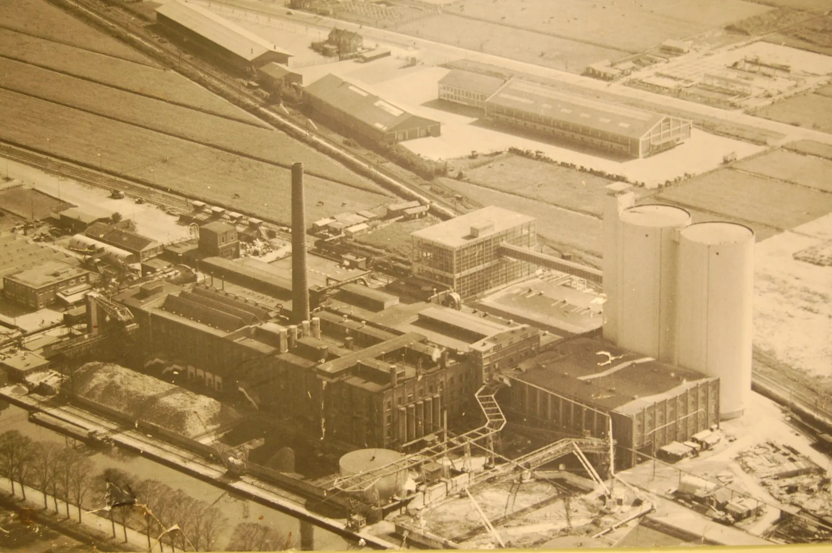 Historische foto van fabriek